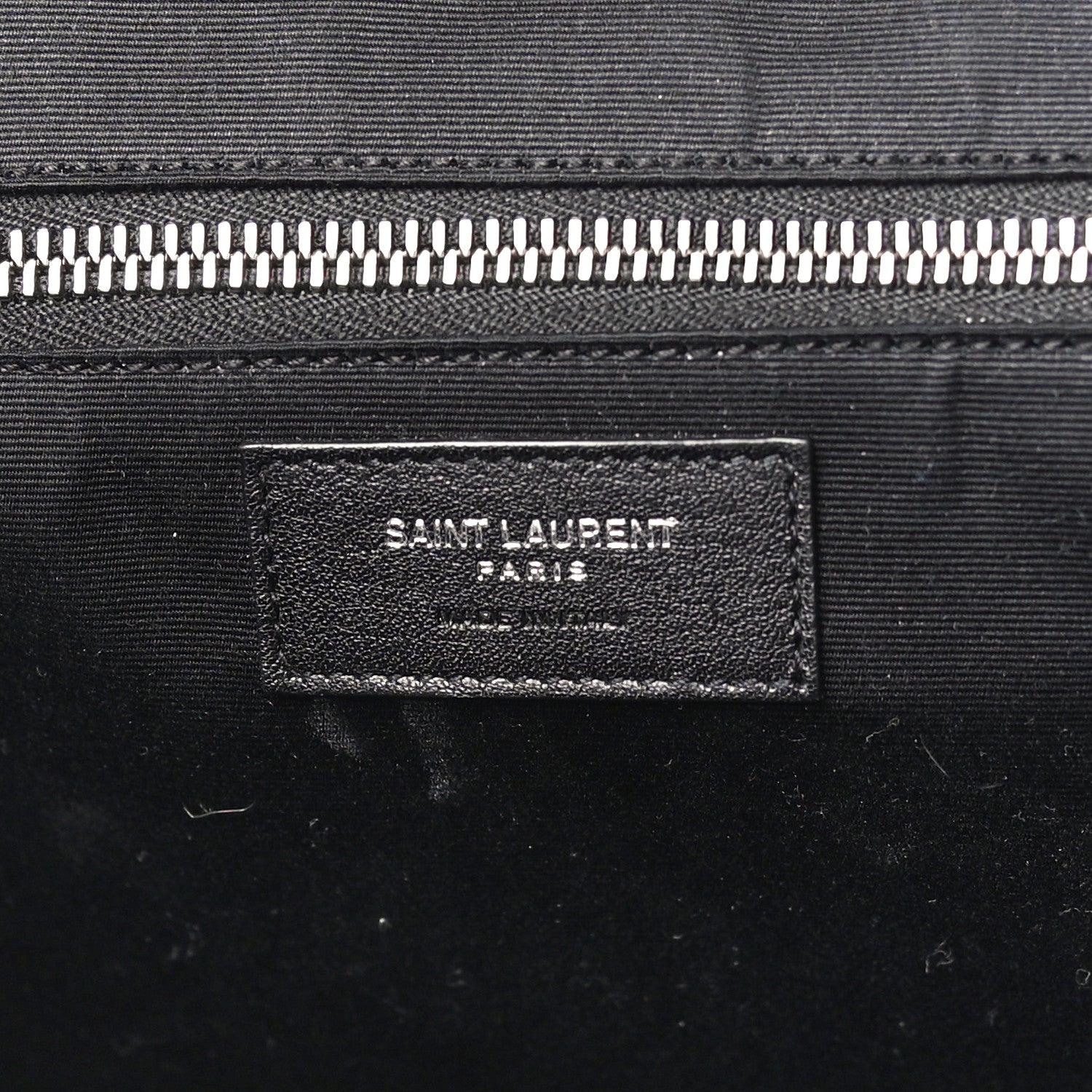 Saint Laurent Raffia Linen Calfskin Rive Gauche Tote Black 5 of 9