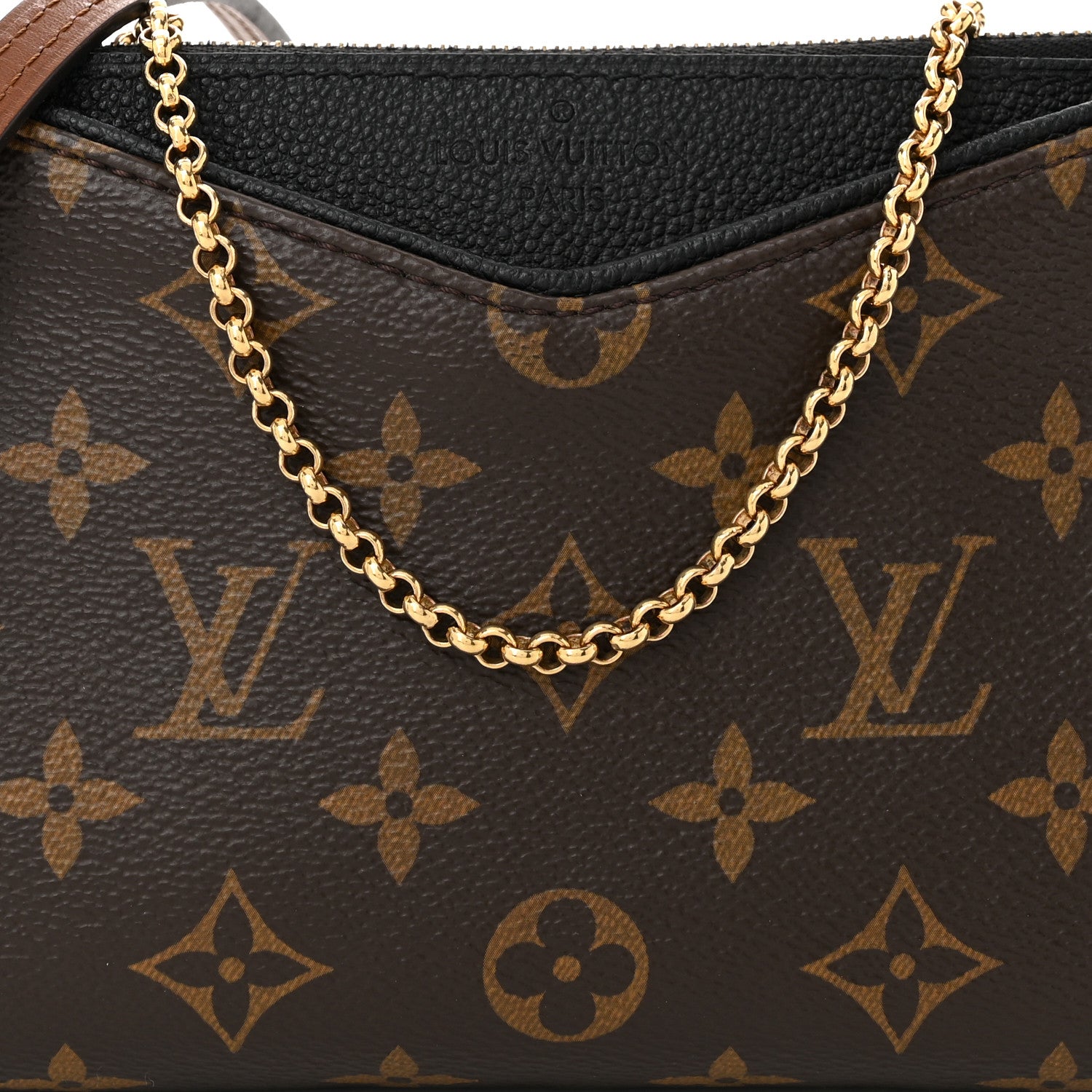 Louis Vuitton Monogram Pallas Clutch Black 9 of 11