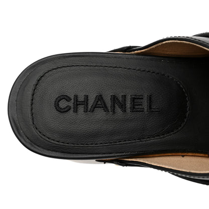 Chanel Calfskin CC Turn Lock Clogs 38 Black 6 of 9
