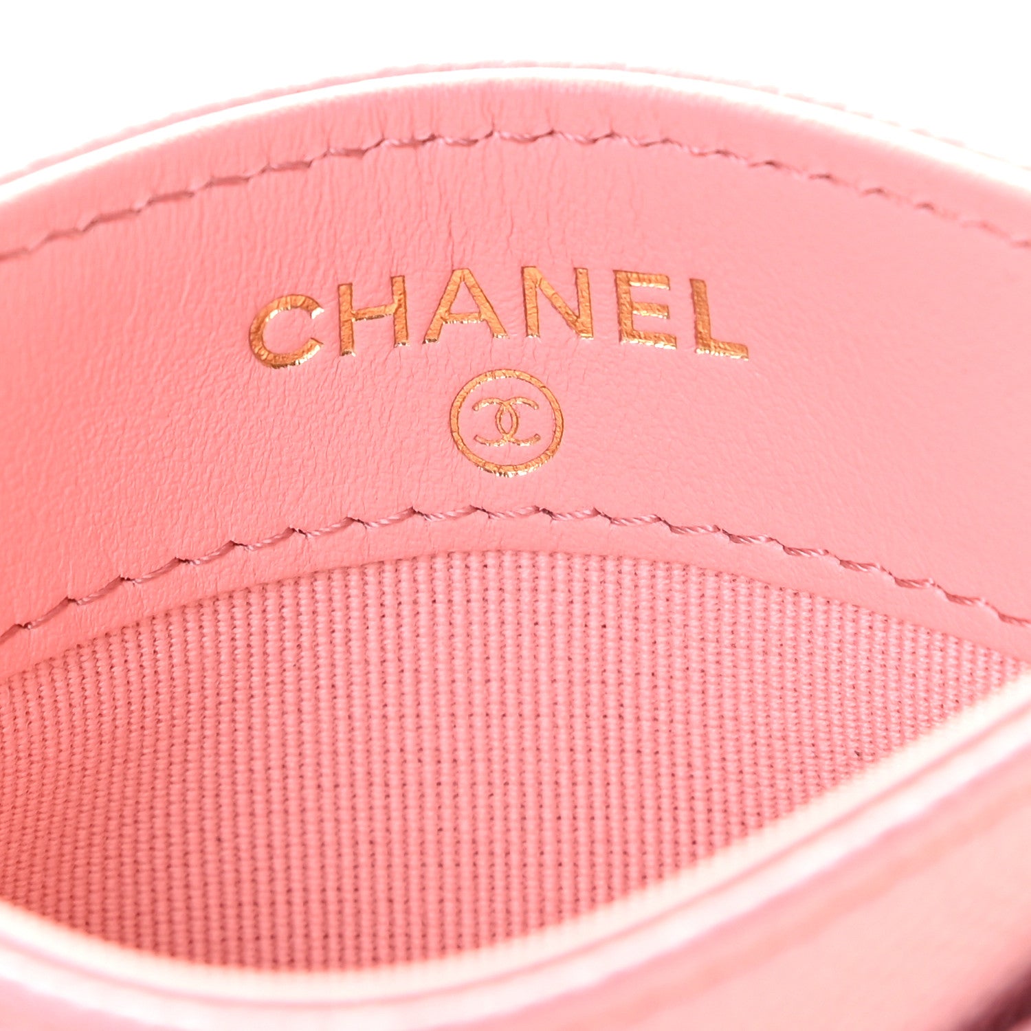 Chanel Caviar Quilted Card Holder Pink 6 of 10