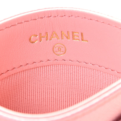 Chanel Caviar Quilted Card Holder Pink 6 of 10
