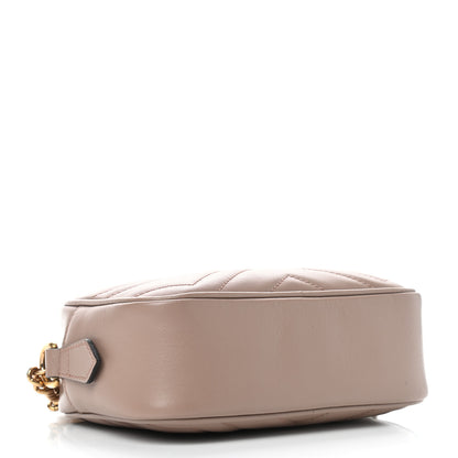 Gucci Calfskin Matelasse Mini GG Marmont Chain Shoulder Bag Porcelain Rose 4 of 9