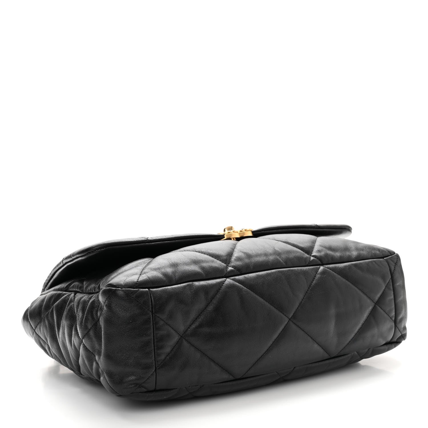 Chanel Goatskin Quilted Maxi Chanel 19 Flap Black 4 of 10