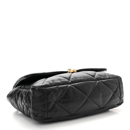 Chanel Goatskin Quilted Maxi Chanel 19 Flap Black 4 of 10