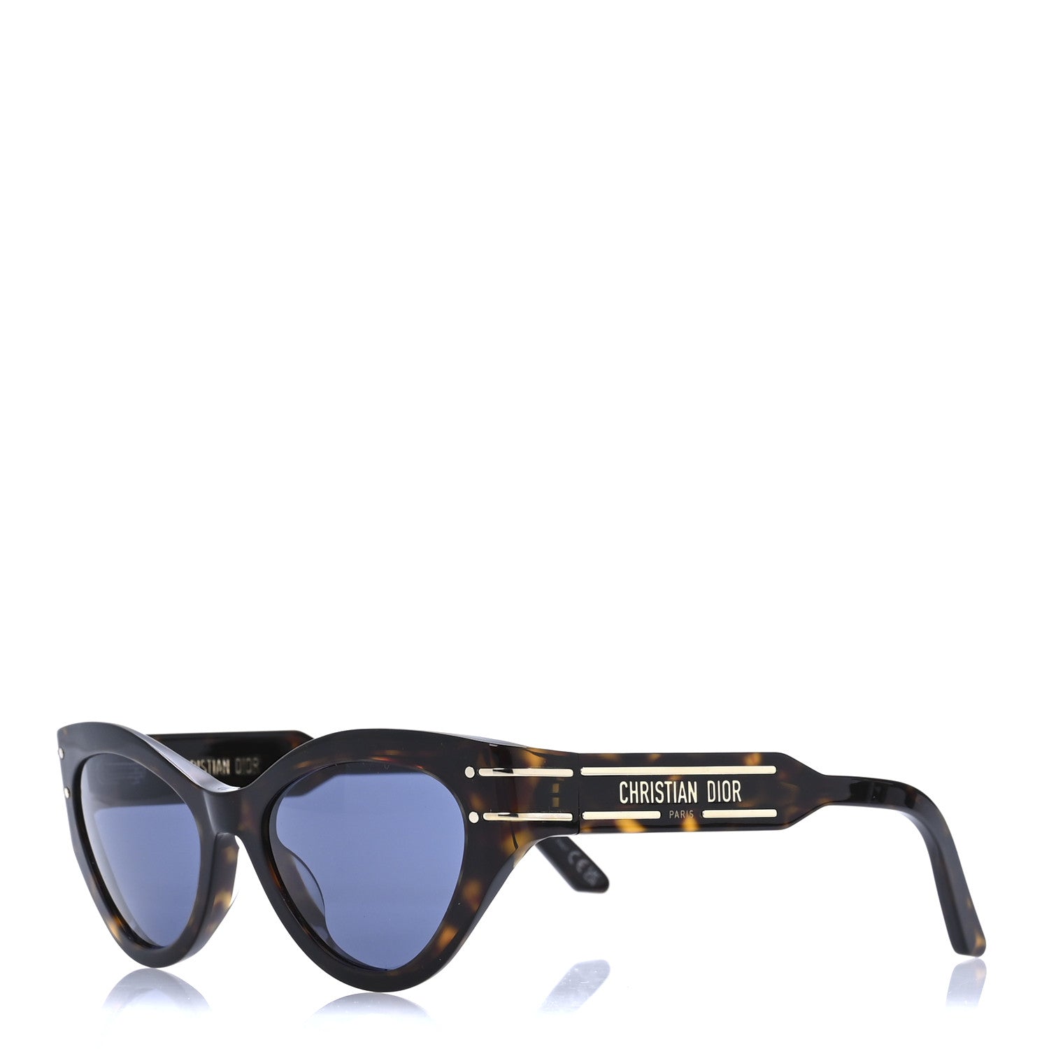 Christian Dior Acetate DiorSignature B7I Sunglasses Dark Havana Blue 1 of 8