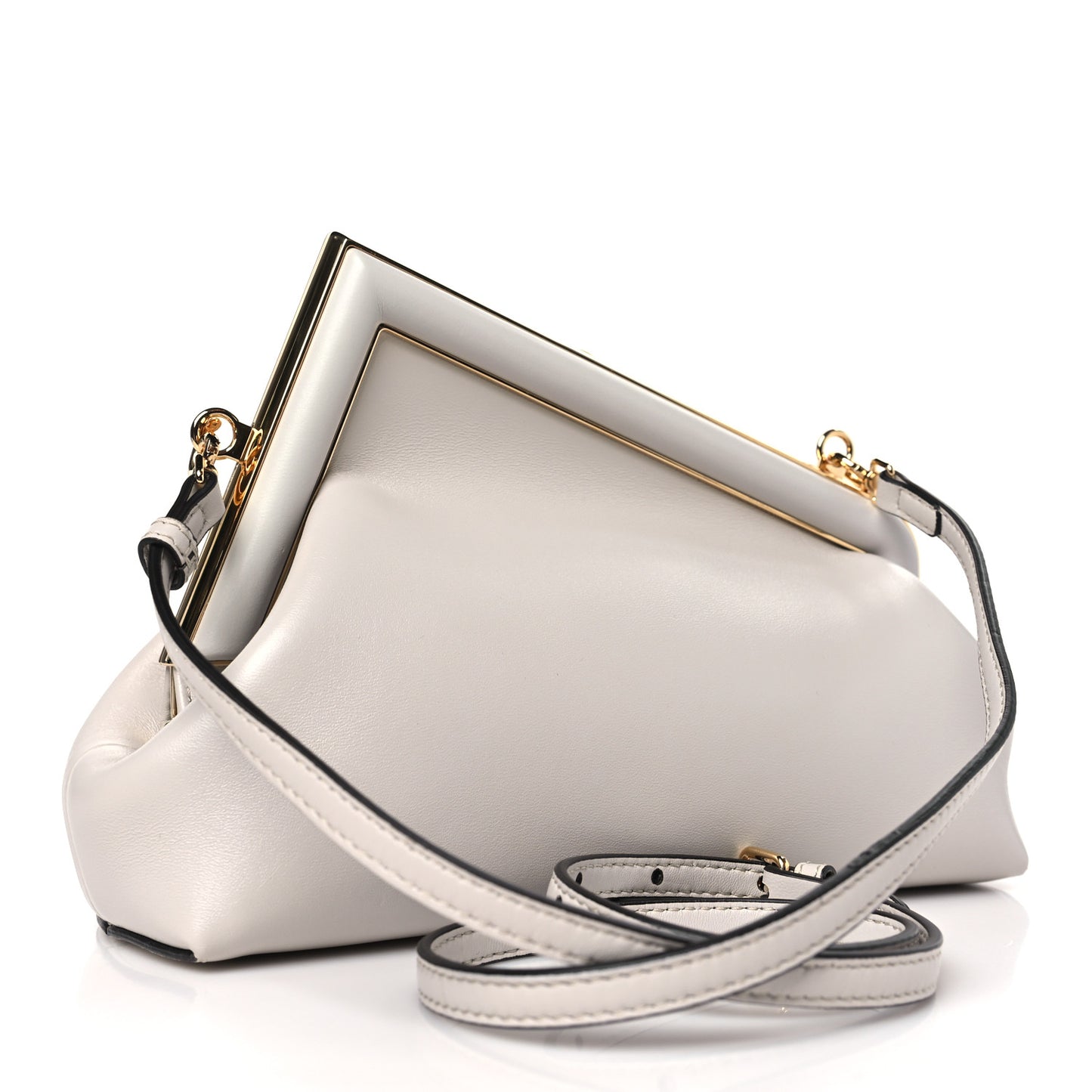 Shiny Nappa Small Fendi First Ghiaia