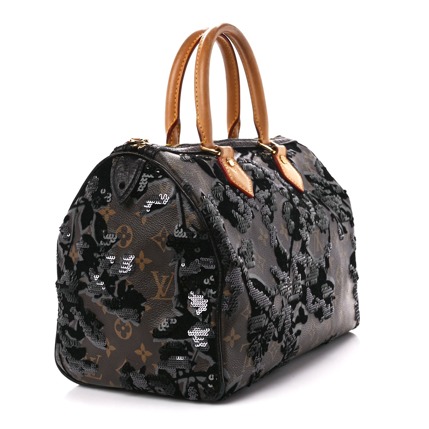 Louis Vuitton Monogram Fleur De Jais Sequins Speedy 30 3 of 15