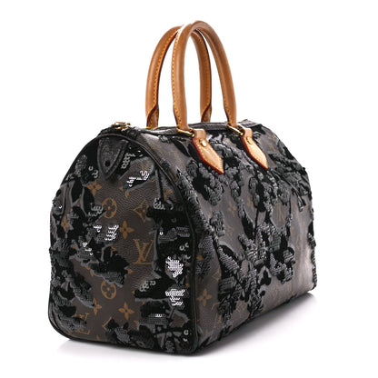 Louis Vuitton Monogram Fleur De Jais Sequins Speedy 30 3 of 15