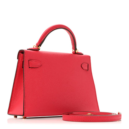 Hermes Epsom Mini Kelly Sellier 20 Rose Extreme 6 of 43
