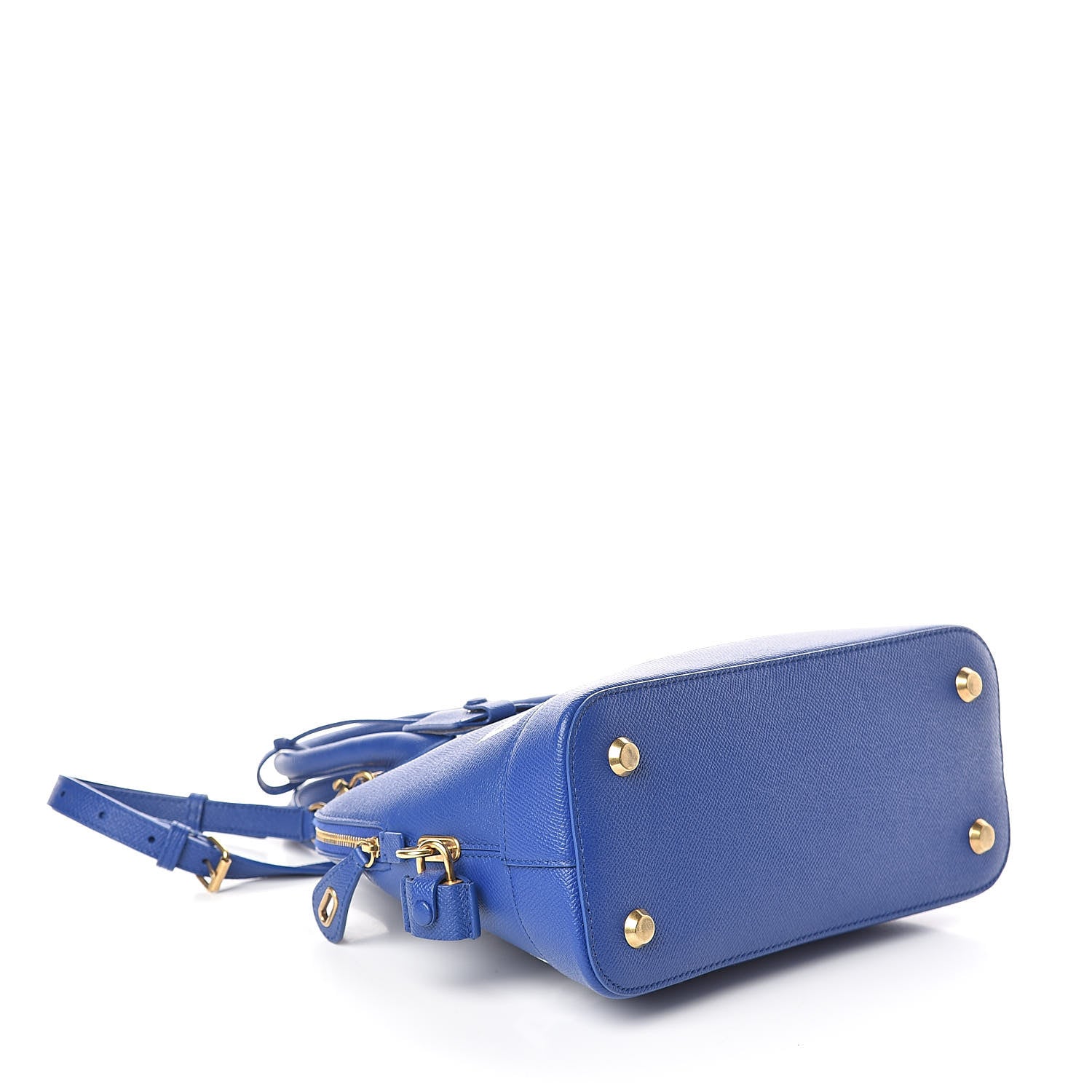 Balenciaga Signature Grained Calfskin Logo S Ville Top Handle Bag Bleu Roi White 4 of 9