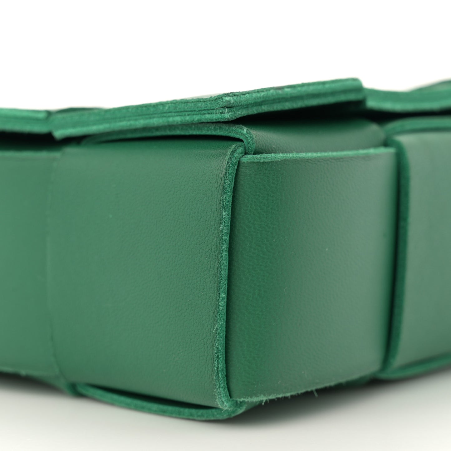 Lambskin Maxi Intrecciato Cassette Crossbody Bag Racing Green