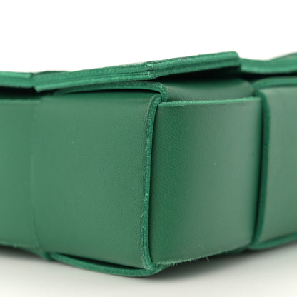 Bottega Veneta Lambskin Maxi Intrecciato Cassette Crossbody Bag Racing Green 9 of 11