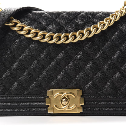 Chanel Caviar Quilted Medium Boy Flap Black 11 of 11