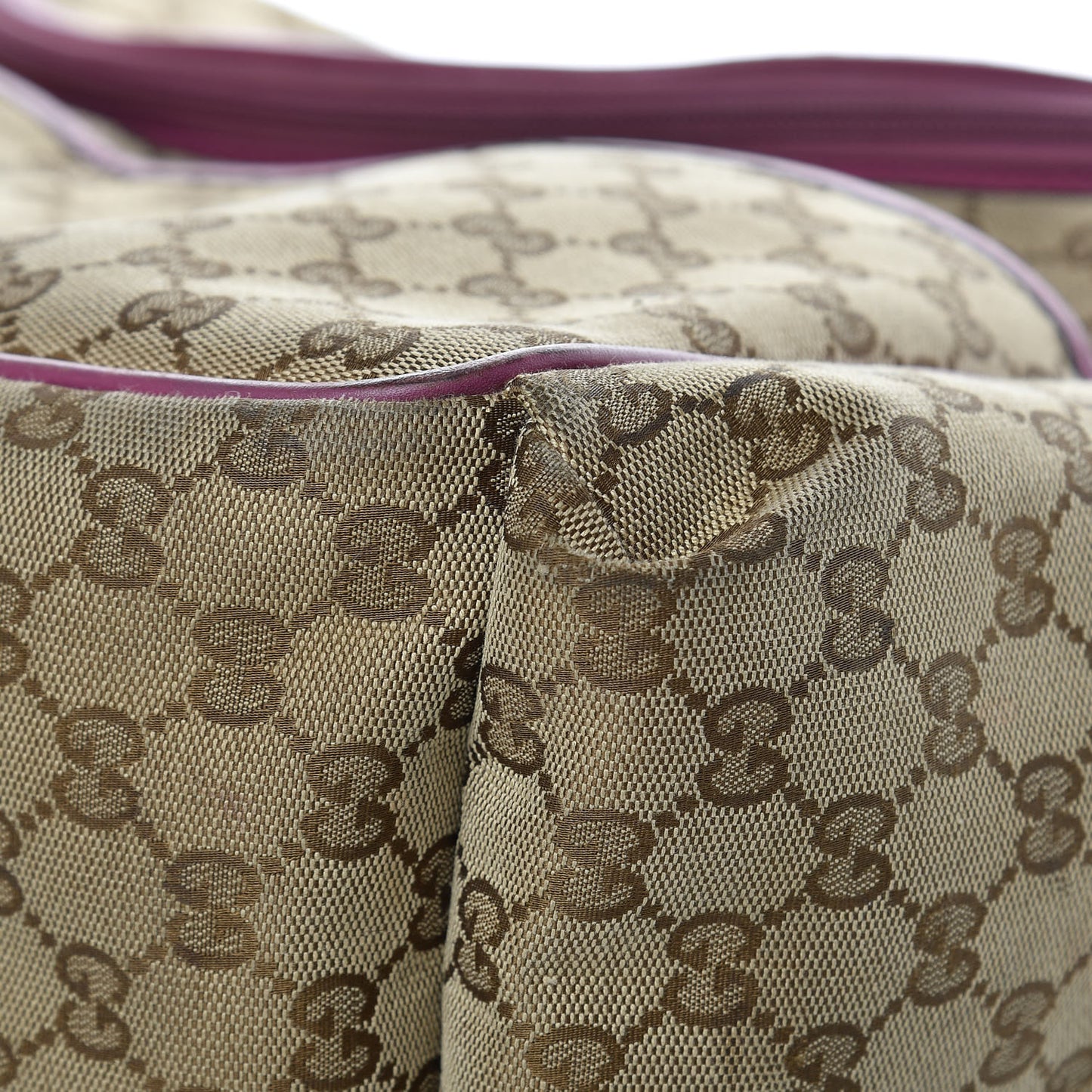 Monogram Margaux Calfskin Large Diaper Bag Beige Ebony Peonia Flower