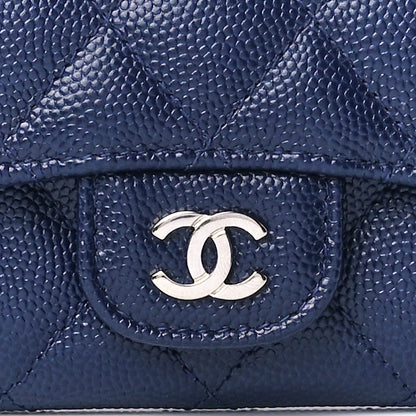 Chanel Caviar Quilted Flap Card Holder Navy Blue 7 of 11