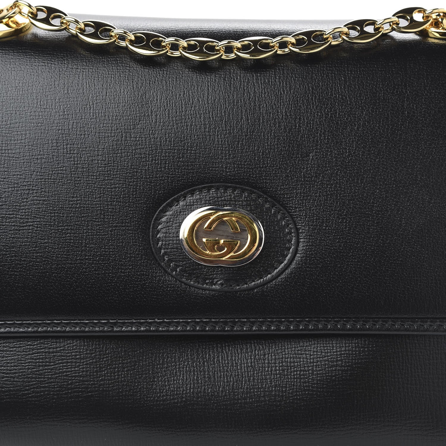 Gucci Azalea Calfskin Small Marina Chain Shoulder Bag Black 10 of 10