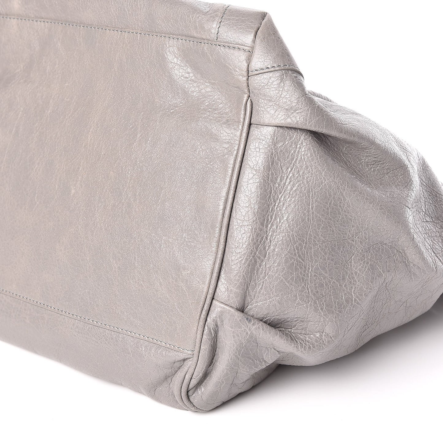 Agneau Classic Hardware S Sunday Tote Gris Pyrite