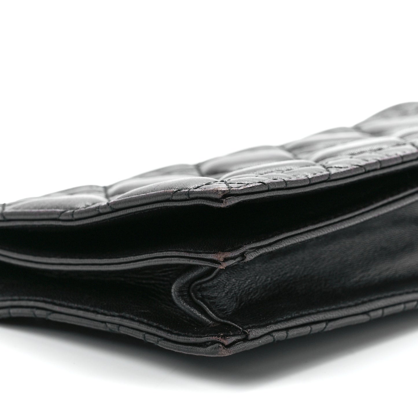 Lambskin Cannage Lady Dior Convertible Clutch Black