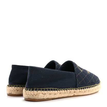 Chanel Fabric Biarritz CC Espadrilles 41 Blue Green 5 of 13