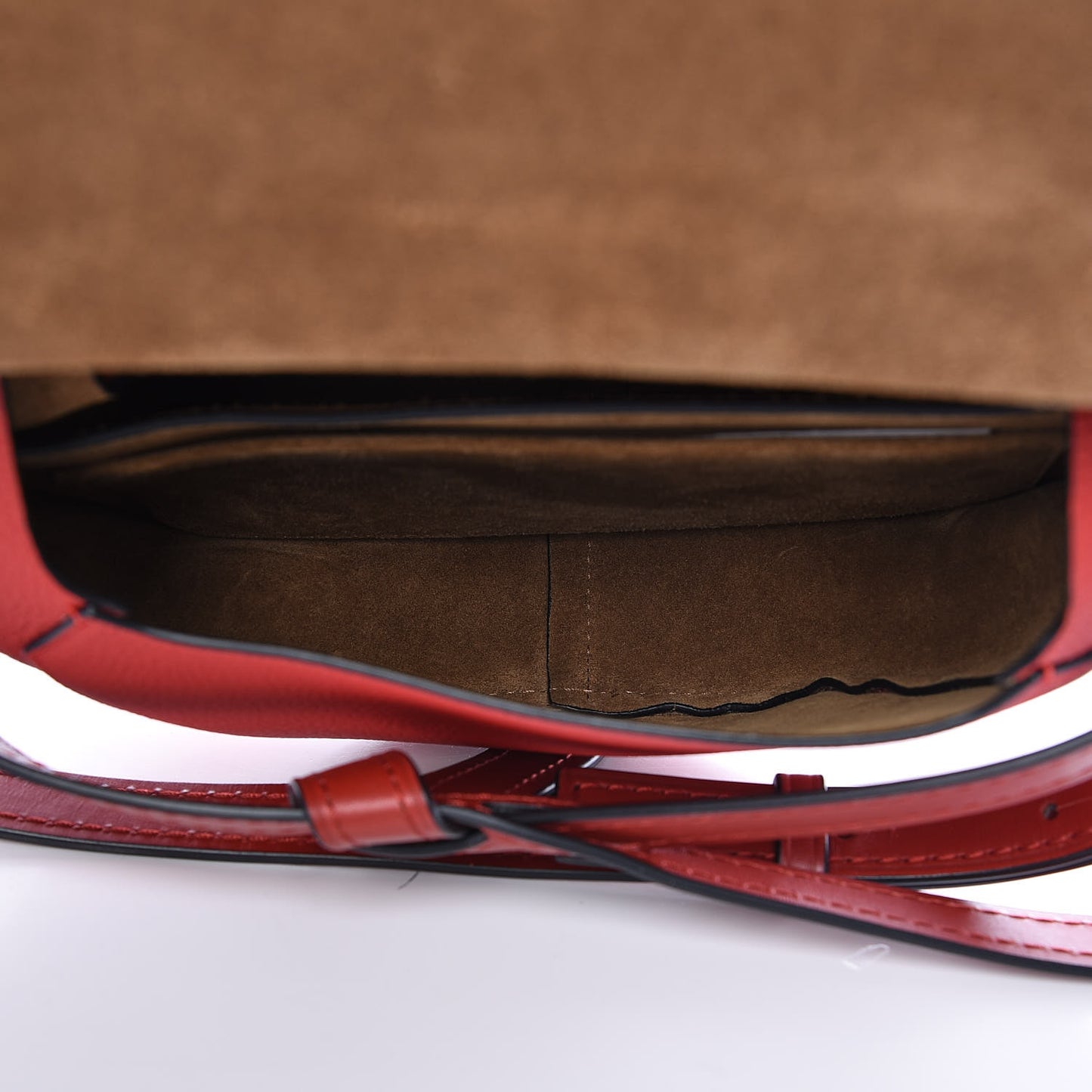 Soft Grain Calfskin Small Gate Crossbody Bag Scarlet Red Burnt Red