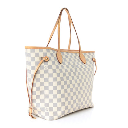 Louis Vuitton Damier Azur Neo Neverfull MM Rose Ballerine 3 of 9