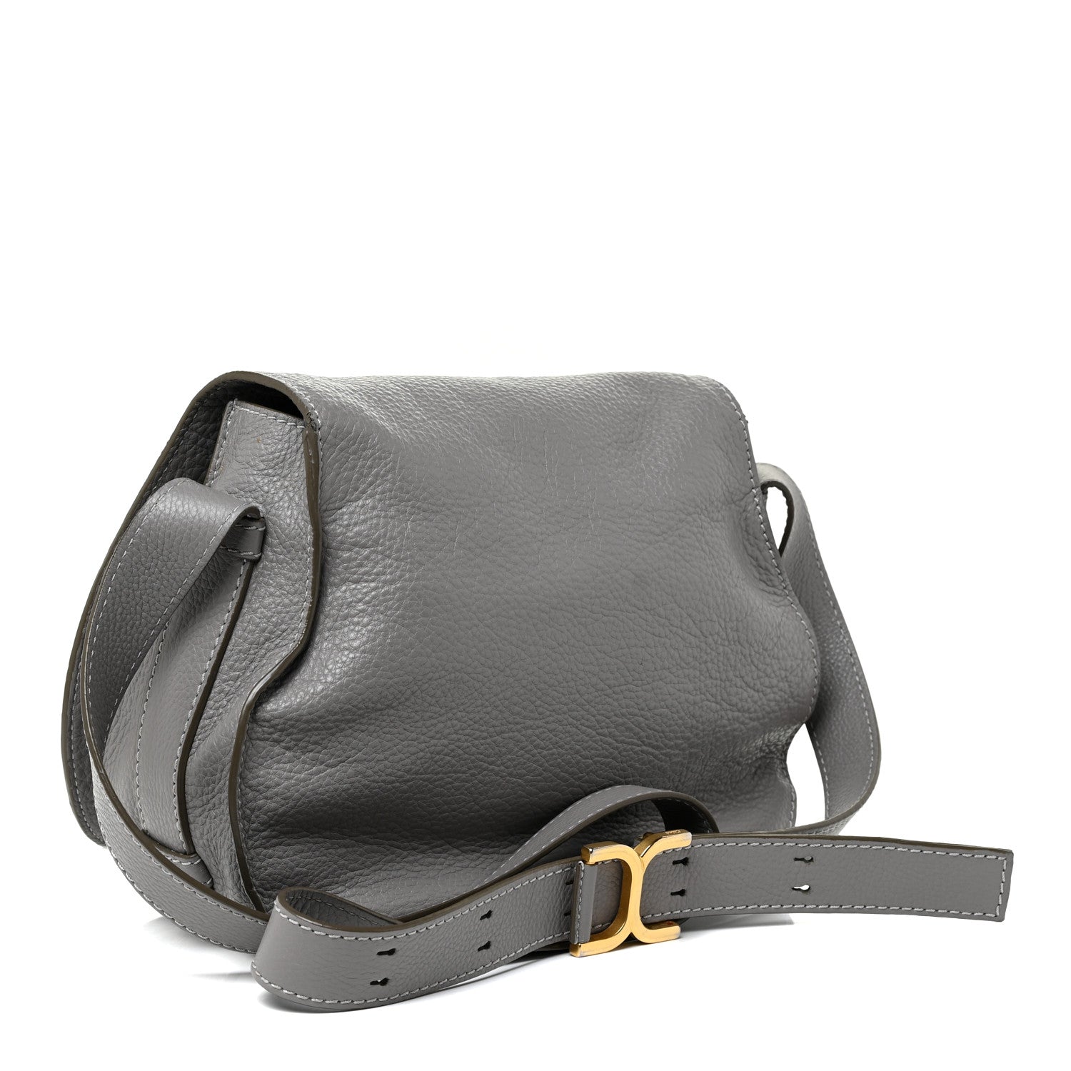 Chloe Calfskin Medium Marcie Round Crossbody Bag Cashmere Grey 3 of 11