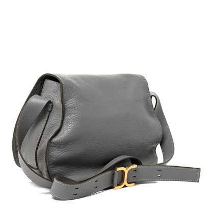 Chloe Calfskin Medium Marcie Round Crossbody Bag Cashmere Grey 3 of 11