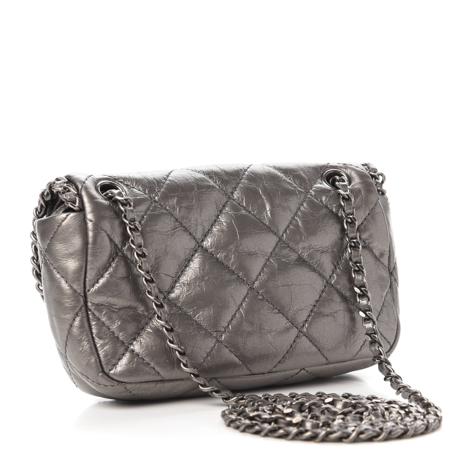 Chanel Calfskin Mini Chain Me Flap Dark Grey 4 of 11