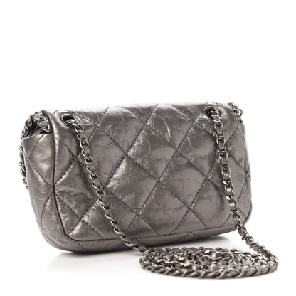 Chanel Calfskin Mini Chain Me Flap Dark Grey 4 of 11