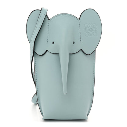 Loewe Calfskin Elephant Pouch Crossbody Bag Dusty Blue 1 of 12