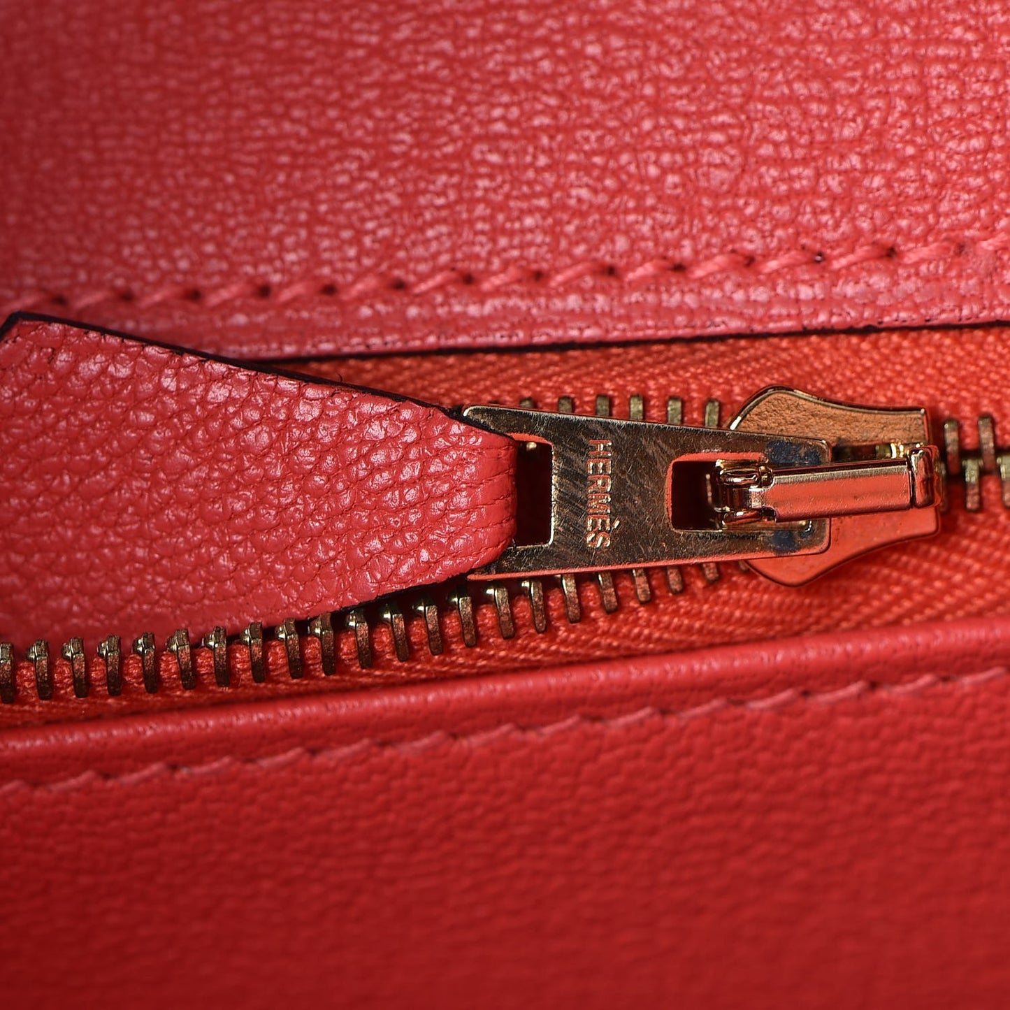 Togo Horseshoe Bi-Color Birkin 35 Rouge H Bougainvillea