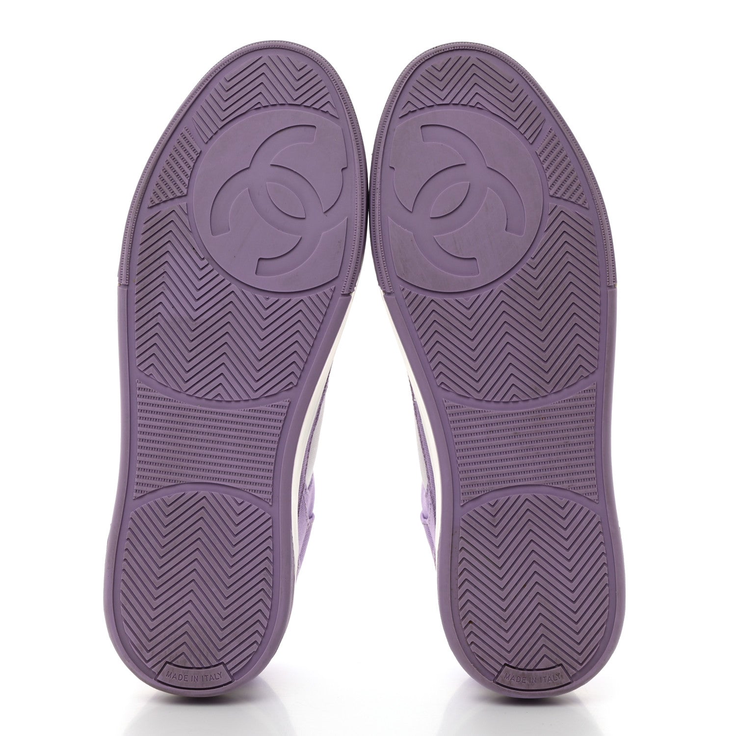 Chanel Cotton Sneakers 38 Purple White 5 of 10