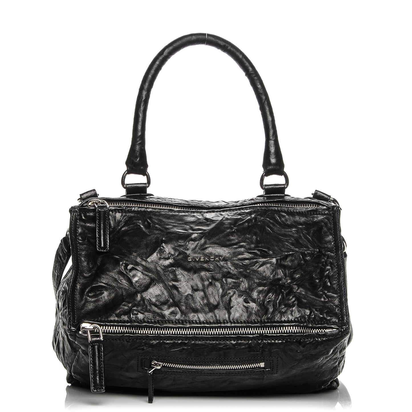 Tumbled Sheepskin Medium Pandora Bag Black