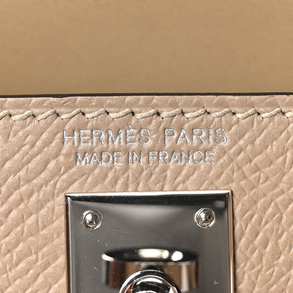 Hermes Epsom Tri-Color Mini Kelly Sellier 20 Trench Craie Etoupe 6 of 12