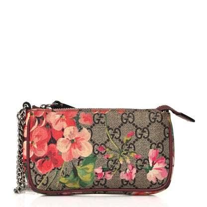 Gucci GG Supreme Monogram Blooms Mini Chain Bag Beige Multicolor Dry Rose 1 of 9