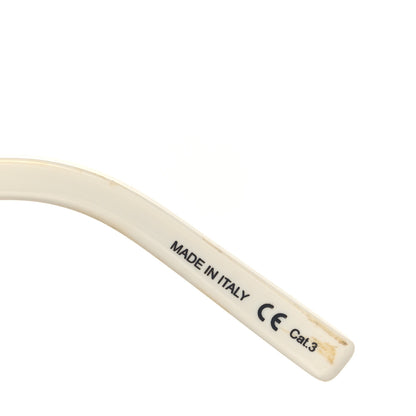 Saint Laurent Acetate New Wave Oval Sunglasses SL 356 White 7 of 10
