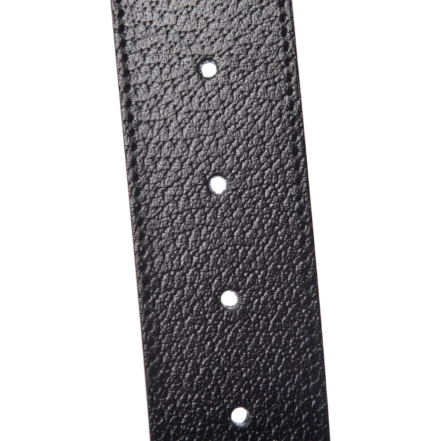 Textured Dollar Calfskin Nickel Double G 40mm Belt 85 34 Black