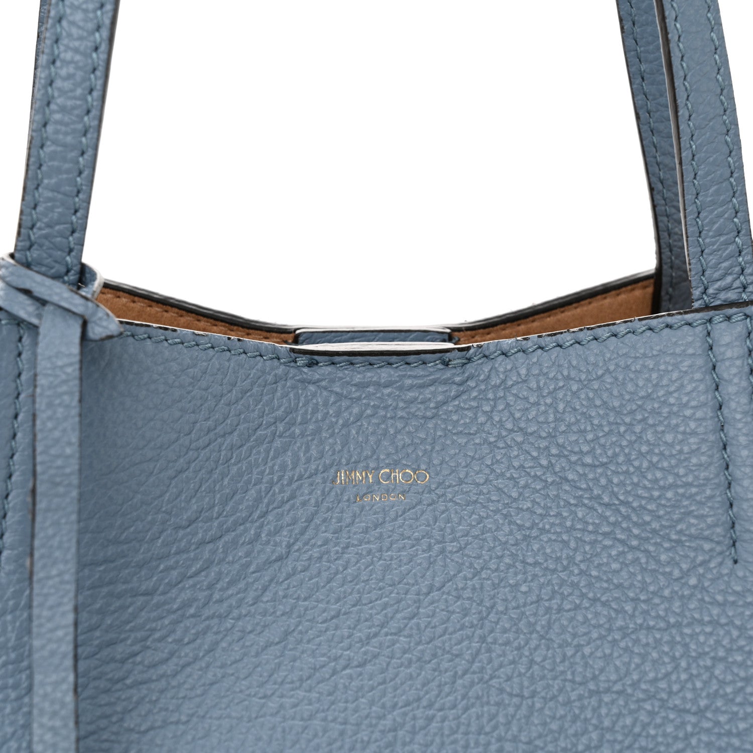 Jimmy Choo Grainy Calfskin Nine2Five East West Tote Smoky Blue 17 of 22