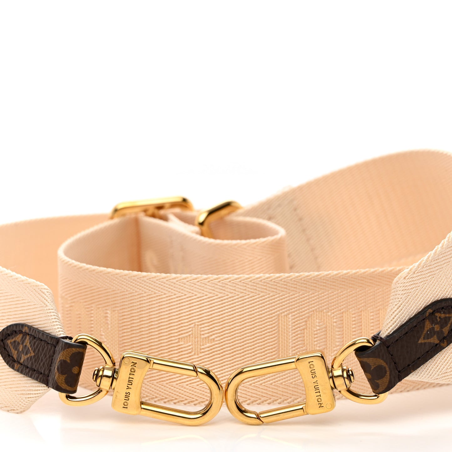Jacquard Monogram Adjustable Shoulder Strap New Creme
