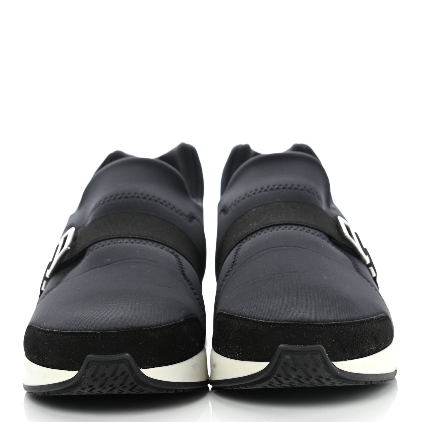 Technical Canvas Calfskin Run Sneakers 41.5 Marine