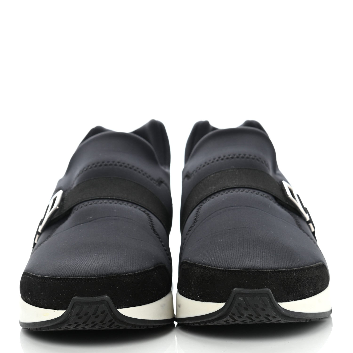 Hermes Technical Canvas Calfskin Run Sneakers 41.5 Marine 2 of 11