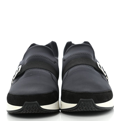 Hermes Technical Canvas Calfskin Run Sneakers 41.5 Marine 2 of 11
