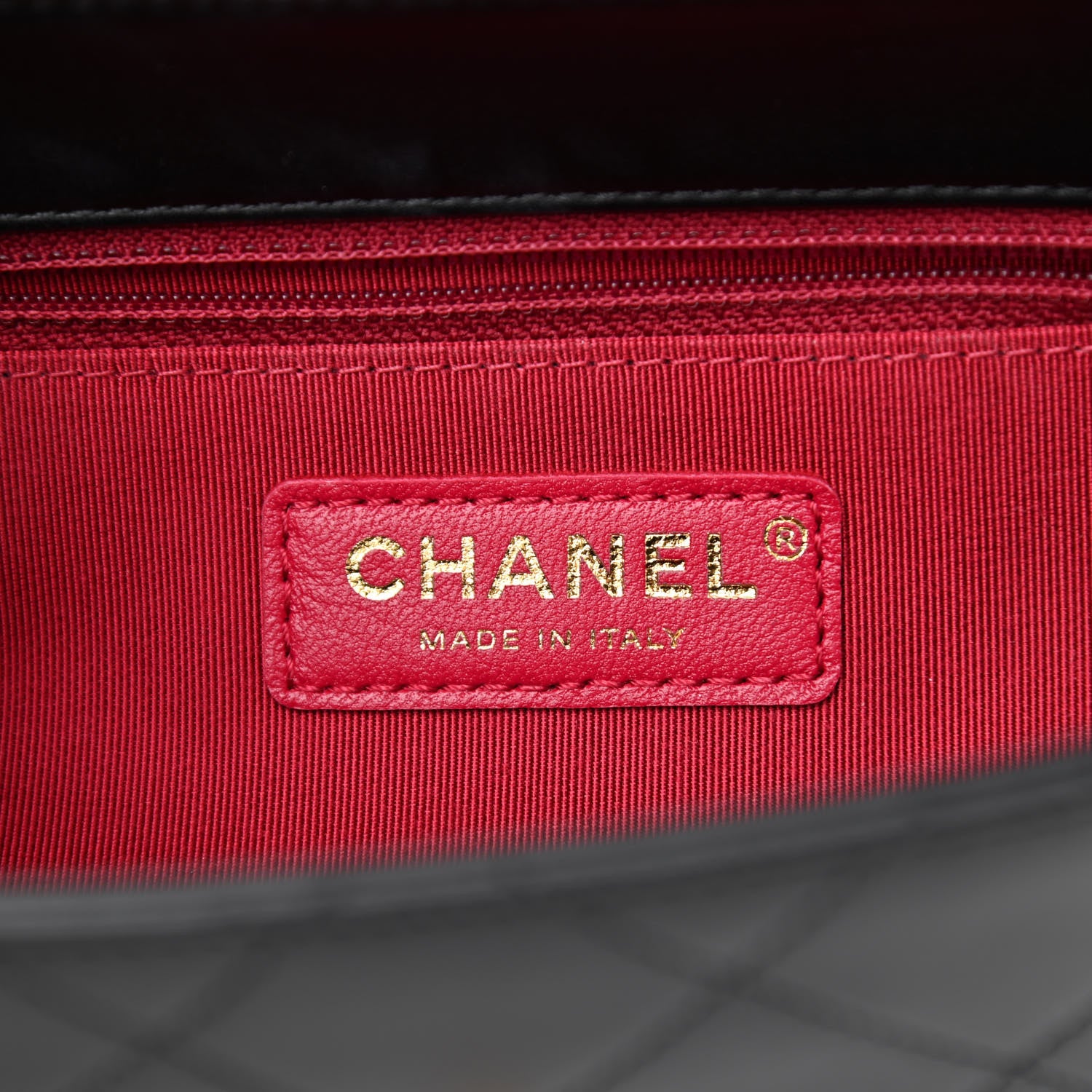 Chanel Lambskin Stitched Pearl Logo Top Handle Flap Black 6 of 11