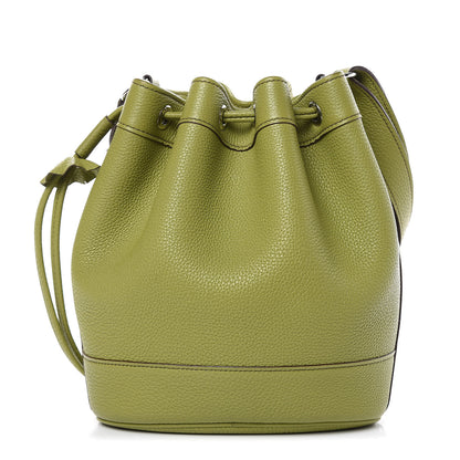 Hermes Taurillon Clemence Market Drawstring 18 Vert Anis 1 of 12