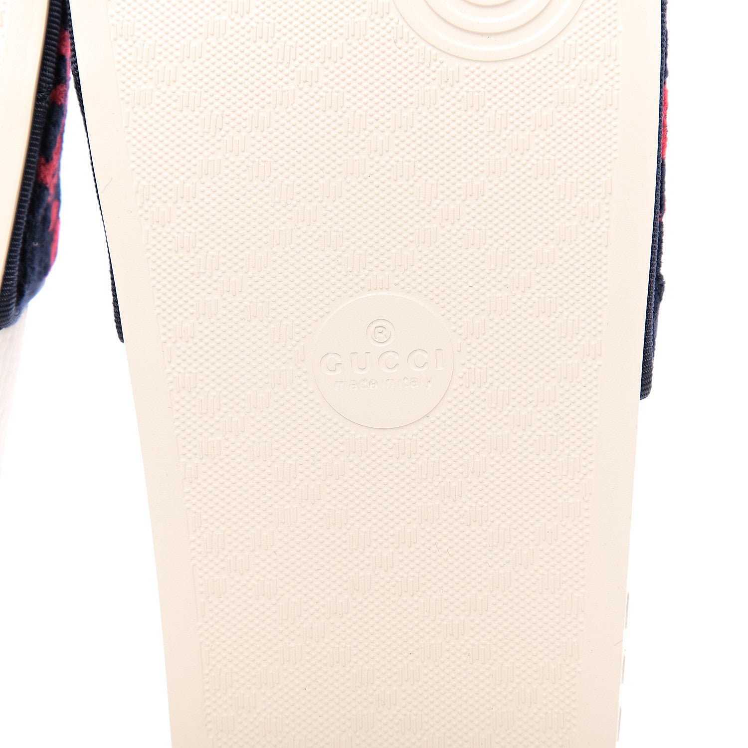 Gucci Terry Cloth GG Monogram Slide Sandals 36 Blue Red 6 of 7