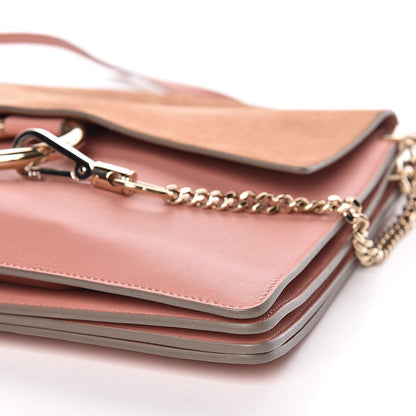 Chloe Calfskin Suede Medium Faye Shoulder Bag Nougat 10 of 12