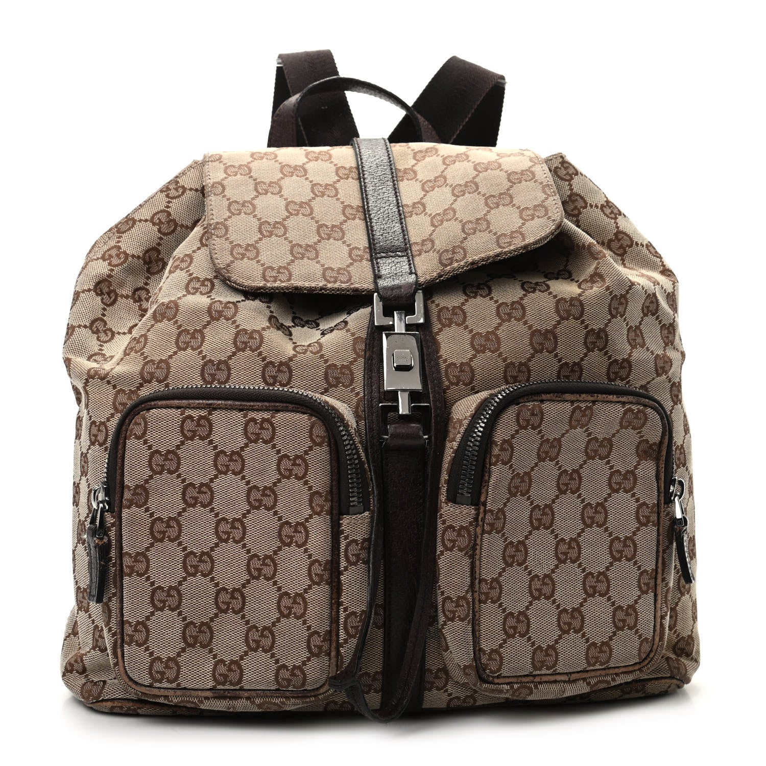 Gucci Monogram Backpack Dark Brown 1 of 11