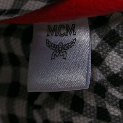 MCM Visetos Anya Shopper Tote Pouch Red 6 of 10