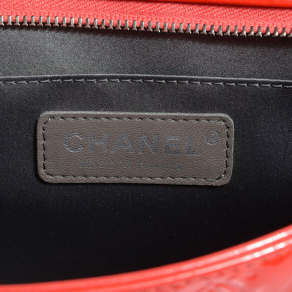Chanel Patent Calfskin Lucky Symbols Pochette Light Red 6 of 7