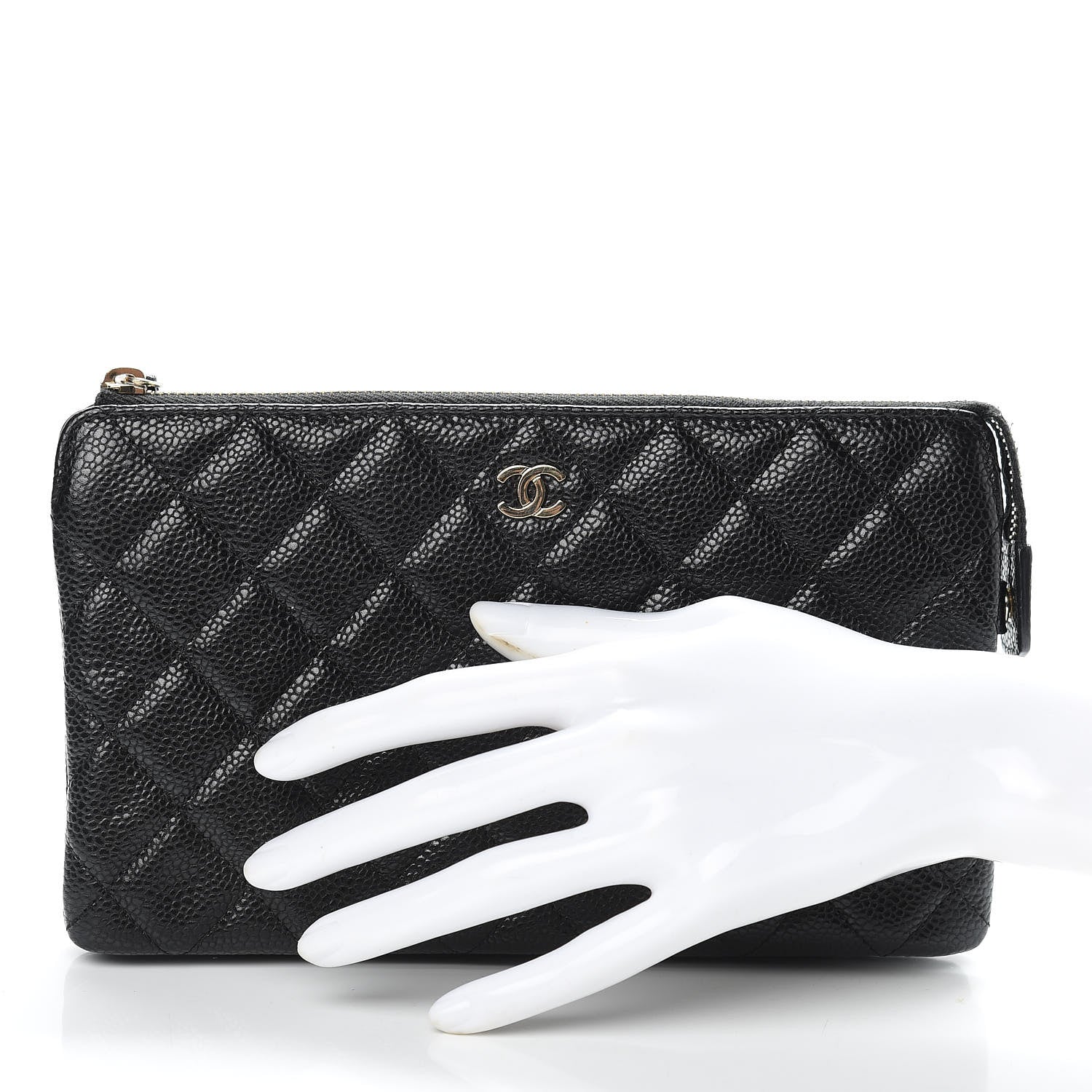 Chanel Caviar Quilted Small Zipped Pouch Black 2 of 11